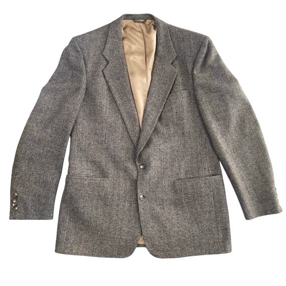 Christian Dior Other - Vintage Christian Dior Mens Brown Wool Houndstooth Blazer Size M